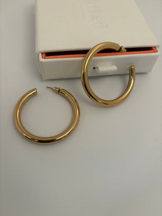Large hoop earrings