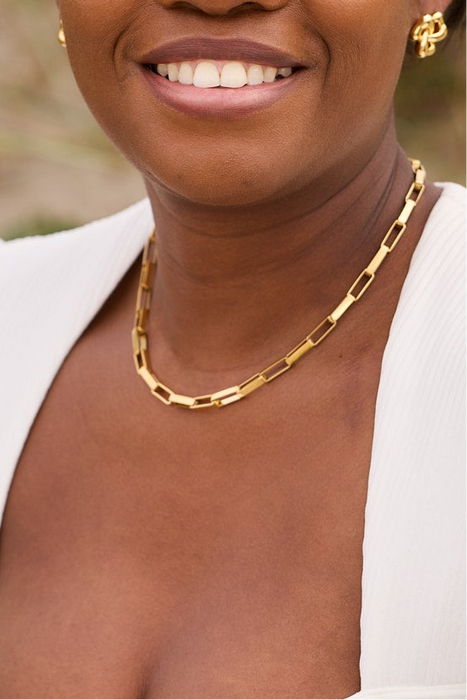 Linked chain necklace