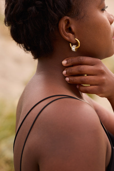 Drop Diamond Earrings